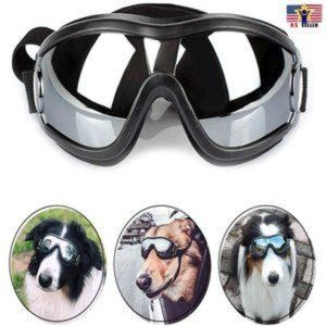 Dog Pet Puppy Cat Wind Waterproof UV Black Sunglasses Goggle Adjustable Strap